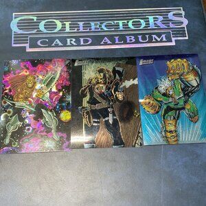 Vintage Image Universe Foil Cards Lot (3) 1990s